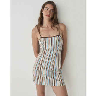 Laagam Mirel Dress Striped Ecru