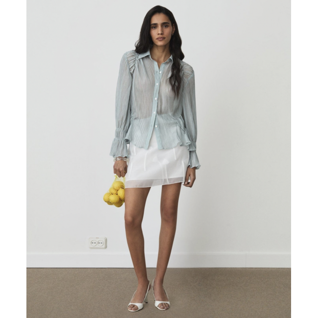 Laagam Naelia Rushed Shirt Light Blue