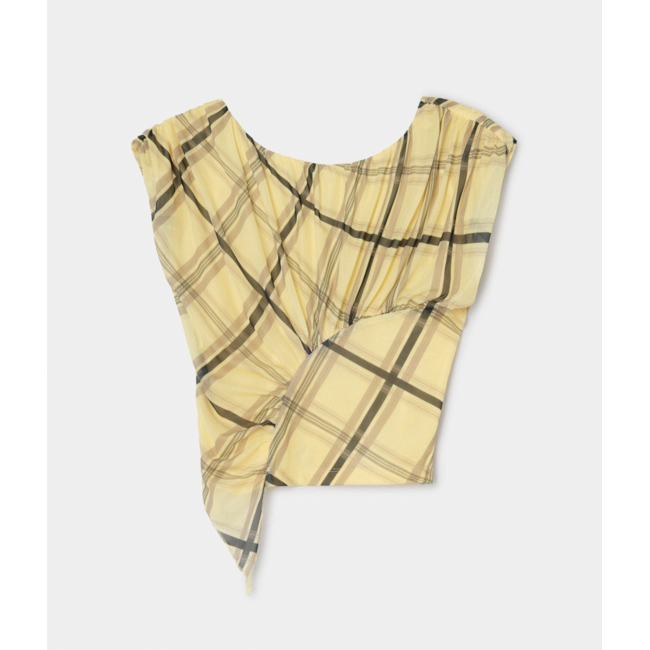 Laagam Gemini Draped Top Butter
