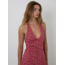 SEASONS BY MACABLA Polka Dot Halter Dress Pink