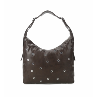 SILFEN Studio Ellie Crossbody Eyelet Bag Dark Brown