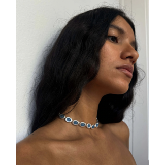 Susmie's I Gave You My Heart Necklace Silver Blue