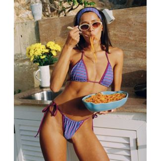 MOSJ Atelier Baia Bikini Bottom Blue