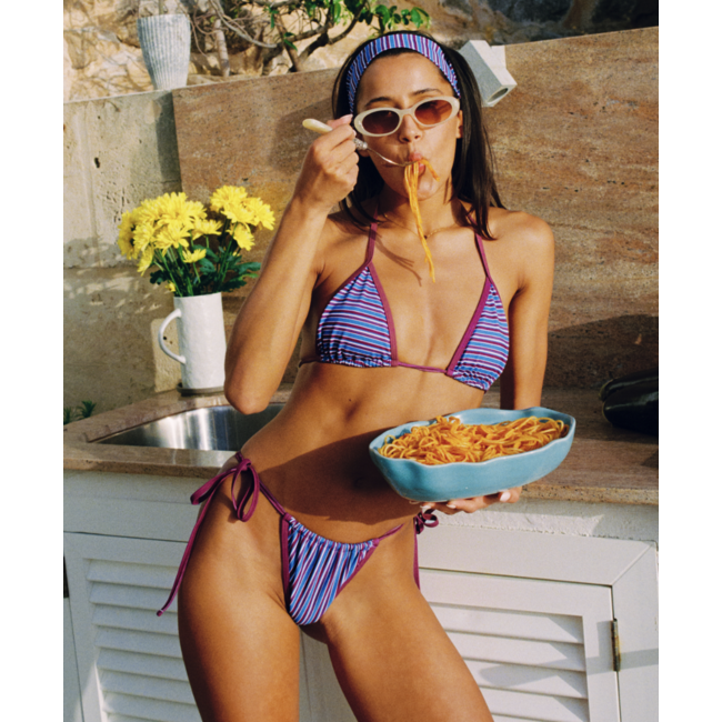 MOSJ Atelier Baia Bikini Top Blue