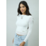 House of Sunny Double Layer Mesh Top Vintage White