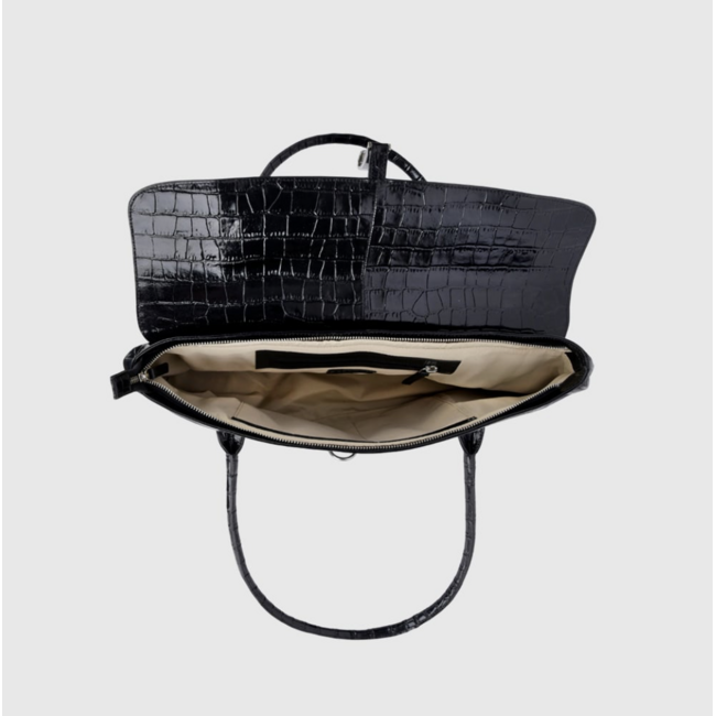 SILFEN Studio Palma Leather Croco Bag Black