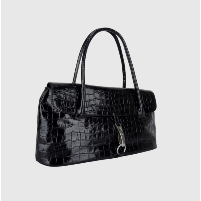 SILFEN Studio Palma Leather Croco Bag Black