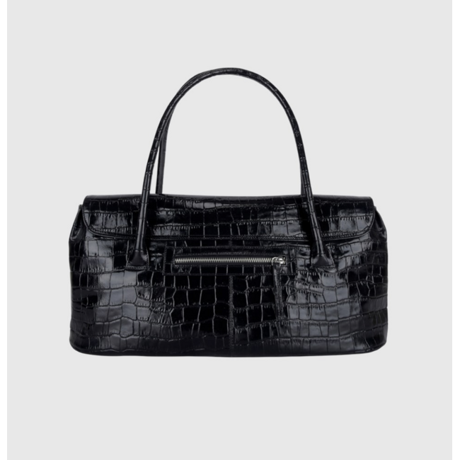 SILFEN Studio Palma Leather Croco Bag Black