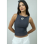 House of Sunny Double Layer Mesh Top Steel Grey