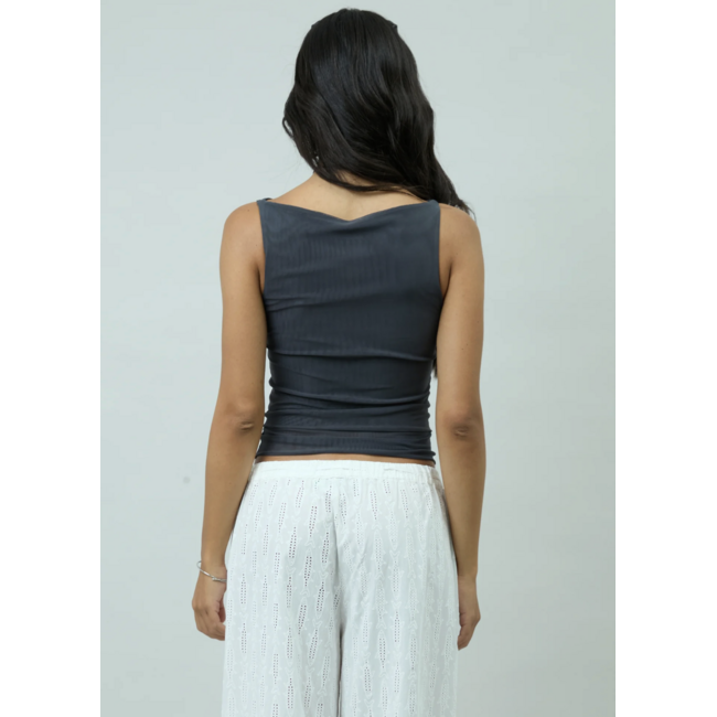 House of Sunny Double Layer Mesh Top Steel Grey