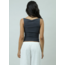 House of Sunny Double Layer Mesh Top Steel Grey