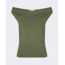 Modström HimaMD Off-shoulder Top Army Dust