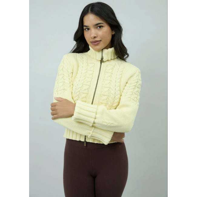 House of Sunny Peggy Chunky Cable Cardi Butter