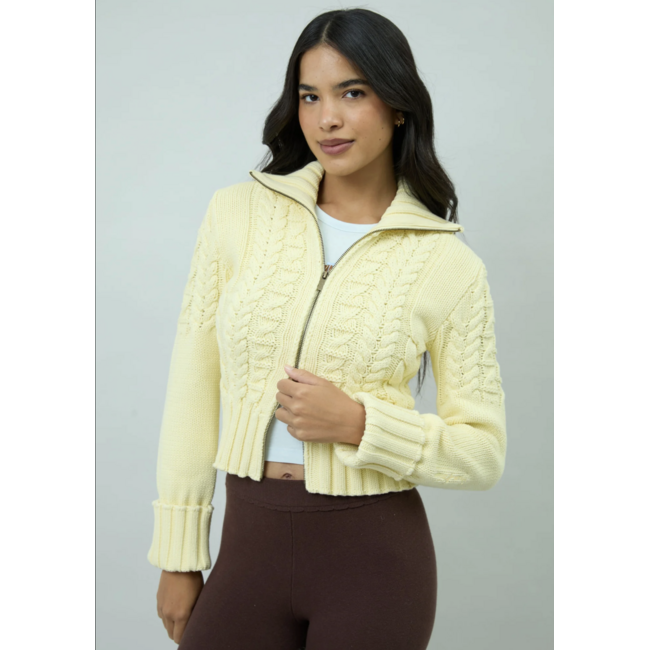 House of Sunny Peggy Chunky Cable Cardi Butter