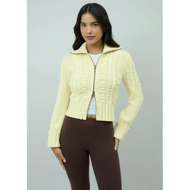 House of Sunny Peggy Chunky Cable Cardi Butter