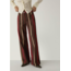 Laagam Leroy Striped Pants Dark Brown