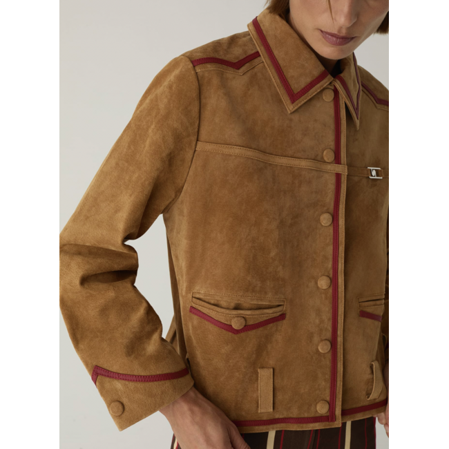 Laagam Aveline Suede Jacket Camel