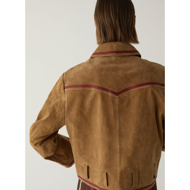 Laagam Aveline Suede Jacket Camel