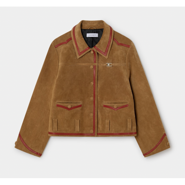 Laagam Aveline Suede Jacket Camel