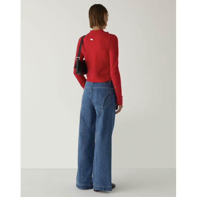 Laagam Fia Butonned Cardigan Red