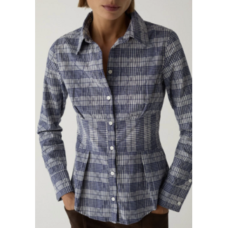Laagam Hella Squared Shirt Navy Blue