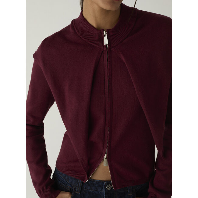 Laagam Frida Zipper Knit Plum