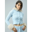 House of Sunny Peggy Cardigan w/ Hood Pale Blue