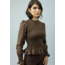 House of Sunny Check Rushed Top Multi