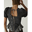 Laagam Regina Puff Sleeve Blouse Grey