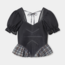 Laagam Regina Puff Sleeve Blouse Grey