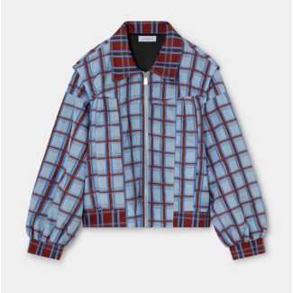 Laagam Watson Squared Bomber Jacket Blue