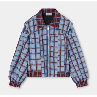 Laagam Watson Squared Bomber Jacket Blue