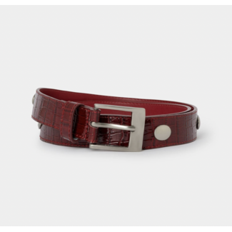 Laagam Keira Studs Leather Belt Red