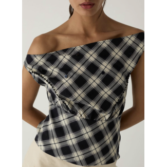 Laagam Tate Asymmetric Top Squared Black
