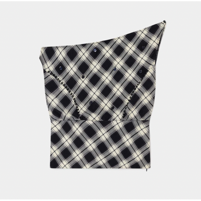 Laagam Tate Asymmetric Top Squared Black