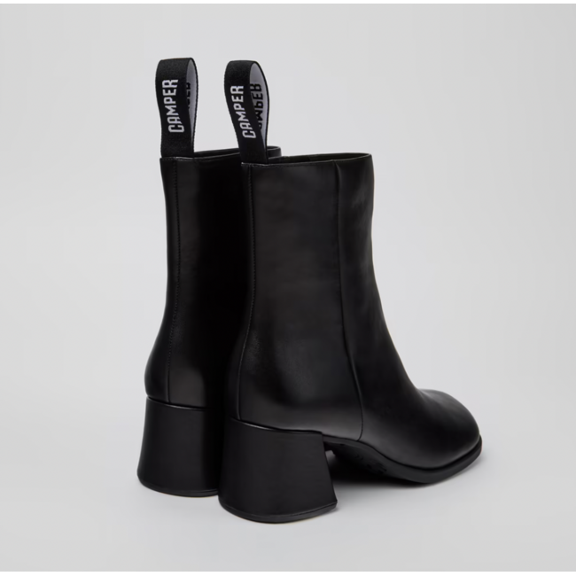 Camper Kora Leather Ankle Boots Black