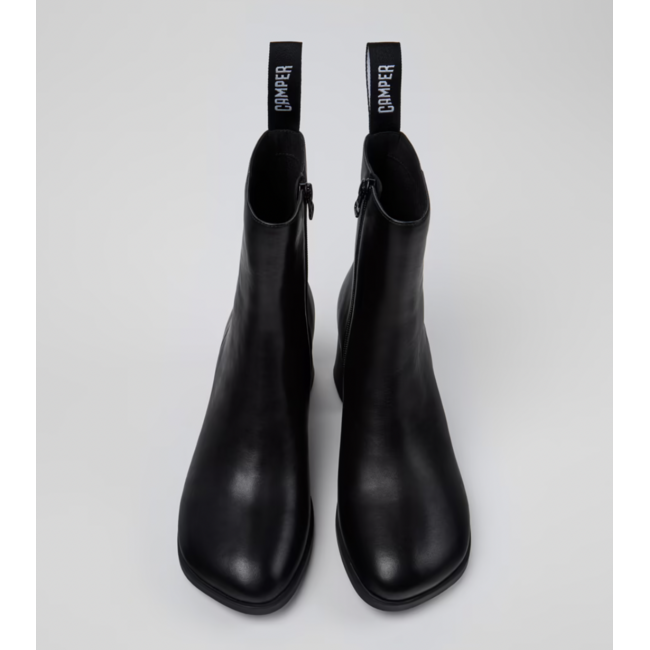 Camper Kora Leather Ankle Boots Black