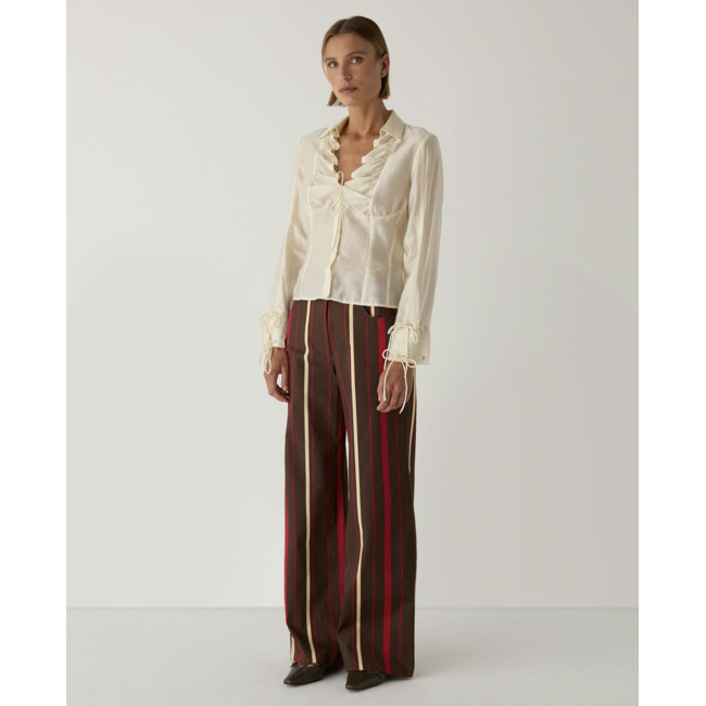 Laagam Arwen Ruched Blouse Ecru