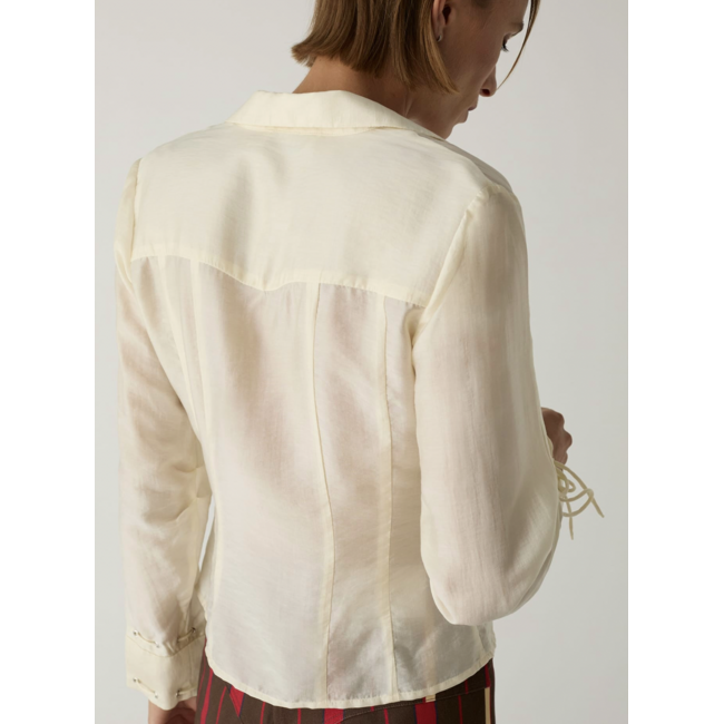 Laagam Arwen Ruched Blouse Ecru