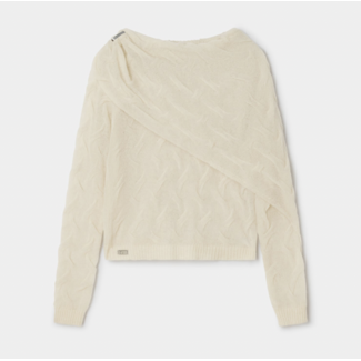 Laagam Parker Textured Knit Ecru