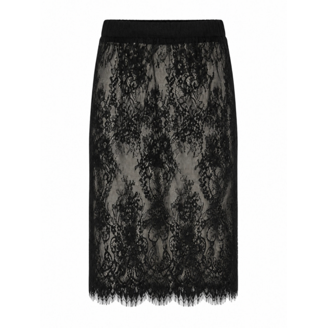 Maison Míaré Lace Skirt Black