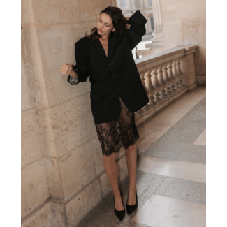 Maison Míaré Lace Skirt Black
