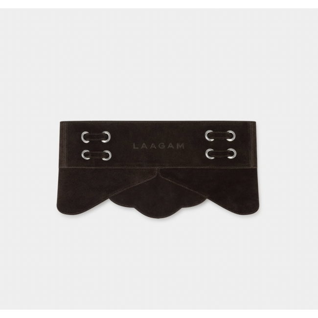 Laagam Avery Suede Belt Chocolate