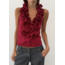 Macabla Ruffles Top Granate