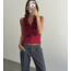 Macabla Ruffles Top Granate