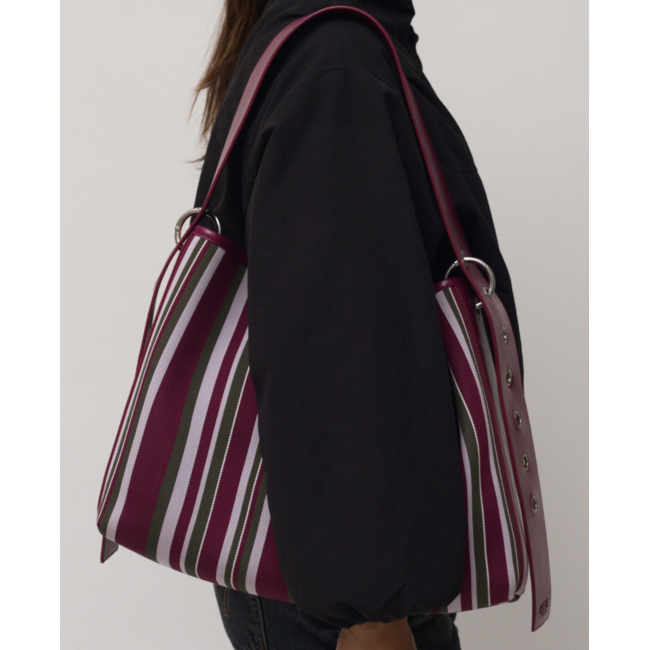 MOSJ Atelier PRE ORDER The Downtown Leather Bag Burgundy
