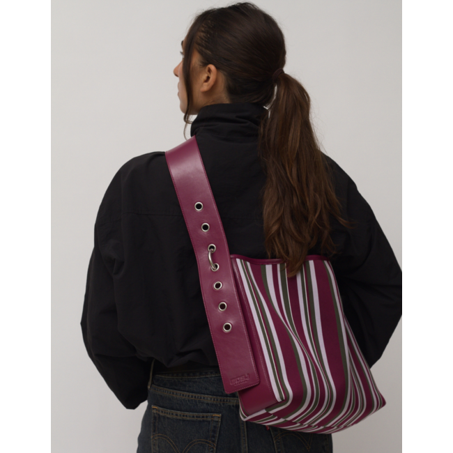 MOSJ Atelier PRE ORDER The Downtown Leather Bag Burgundy