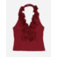 Macabla Ruffles Top Granate