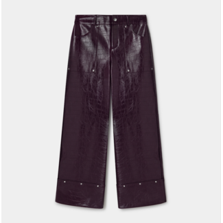 Laagam Elwyn Textured Pants Burgundy