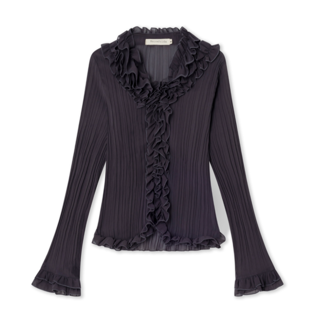 Mais X Frida Kara Blouse Aubergine